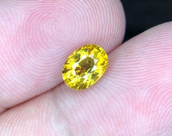 Natural Bluish Yellow Sapphire 1.45Ct AIG Certified Loose Gemstone