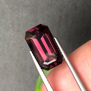 Natural Raspberry Purple Spinel 6.85Ct – Unheated Untreated Octagon Cut Gemstone from Burma | Rare Loose Spinel for Fine Jewelry