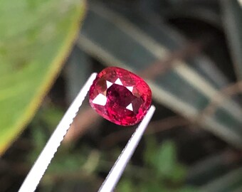Natural Burma Red Spinel 1.95Ct Cushion Cut Loose Gemstone