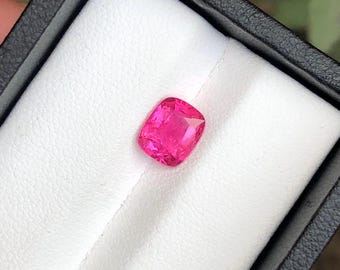 Natural Hot Pink Rubellite Tourmaline 1.54Ct Cushion Cut | Afghanistan Origin Fine Gemstone
