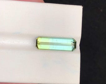 Natural Bicolor Tourmaline 4.20 Ct Emerald Cut | Afghanistan Origin | Gemstone for Jewelry
