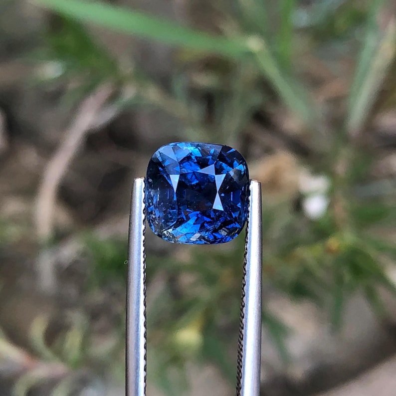 Natural Blue Sapphire Gemstone: 4.03 Ct Square Cushion Cut, Madagascar Origin image 1