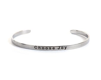 Choose Joy cuff bracelet.