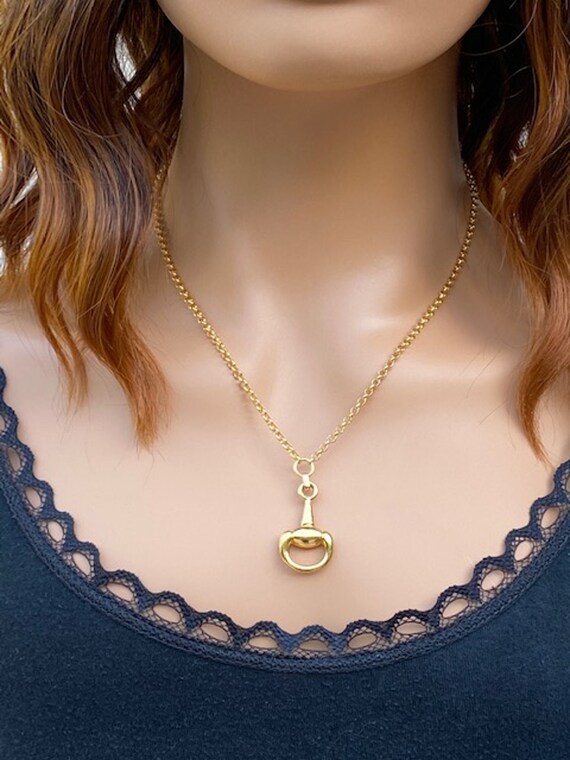 horse bit necklace gold