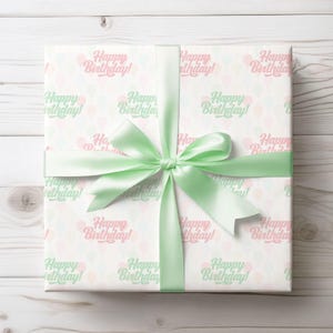 Whimsical Happy Birthday Gift Wrapping Paper Roll, Perfect for Birthdays, Holidays, Celebrations, Unique Prints, Gift Packaging