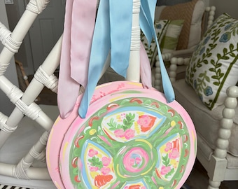 ROSE MEDALLION Plate Door Hanger