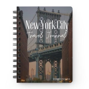 New York City Travel Journal | Manhattan Bridge | Spiral Bound Notebook | Trip Planning | Travel Memories | Gift for Travelers
