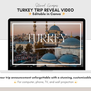 Turkey Trip Reveal Video | Editable Canva Template | Digital Download | Surprise Trip Reveal | Instant Download | Travel Template