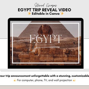 Egypt Trip Reveal Video | Editable Canva Template | Digital Download | Surprise Trip Reveal | Instant Download | Travel Template
