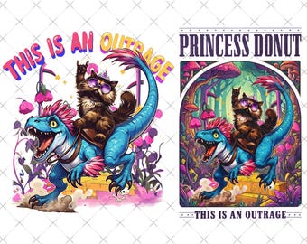 This Is An Outrage Png, Princess Donut Cat Dungeon Crawler Carl Png, Gift for LitRPG Lovers, Book Series Apparel Png, The Desperado Club Png