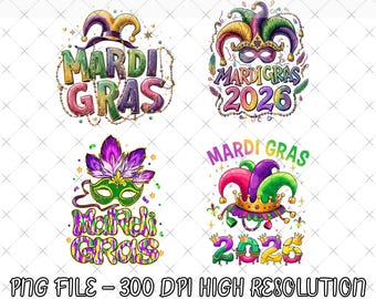 Mardi Gras 2026 Jester Png, Happy Mardi Gras Carnival Png, Fat Tuesday Png, Mardi Gras New Orleans PNG, Mardi Gras PNG,Fleur De Lis coquette