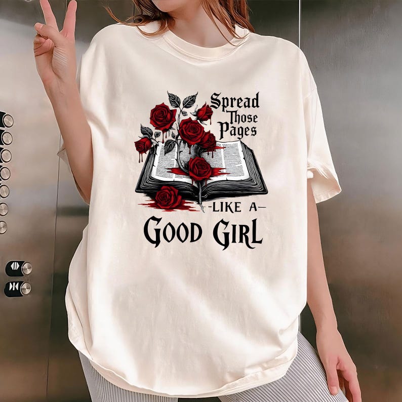 Retro Good Girl Png, verbreiten Sie diese Seiten wie ein gutes Mädchen Design, Dark Romance Bookish Png, Spicy Smut Reader Digitale Datei Bild 3