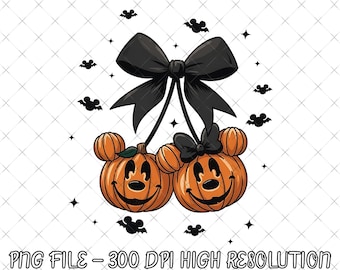 Disney Mickey Pumpkin Coquette Digital Download, Minnie Pumpkin Halloween Png,Disney Castle Fall Png,Tis The Season Coquette Bow Halloween