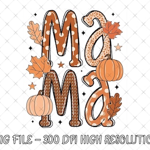 Retro Mama Herbst PNG, Herbst PNG-Design, Distressed Autumn PNG, Oma Mama Gigi Nana Mamaw Herbst (Digitaler Download)
