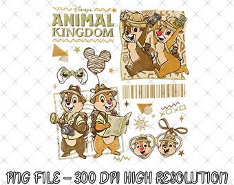 Disney Chip N Dale Safari Png, Disney Animal Kingdom Png, Disney Chip And Dale Png, Magic Kingdom Png, Disney Double Trouble Png