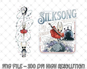 Silksong Video Game png, Retro Silksong Gaming , The Knight Princess, Indie Game Graphic png, High Quality Digital Art, PNG Pack Sublimation