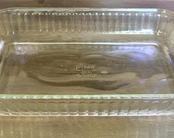 Vintage Pyrex 233-S 3 Quart Klarglas Rechteckige Auflaufform