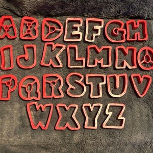 "Vintage 1980s Jello Jigglers Alphabet Formen Cookie Cutters Kunststoff ""C"" IST INBEGRIFFEN."