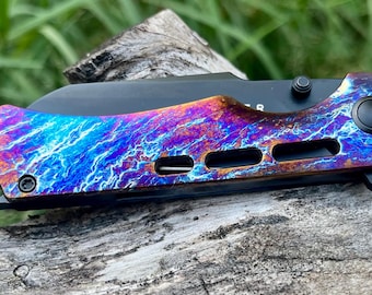 Entropic Lightning Anodized Titanium Kizer Crest | S35VN | KI3714A2