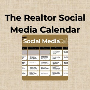 The Realtor Social Media Calendar
