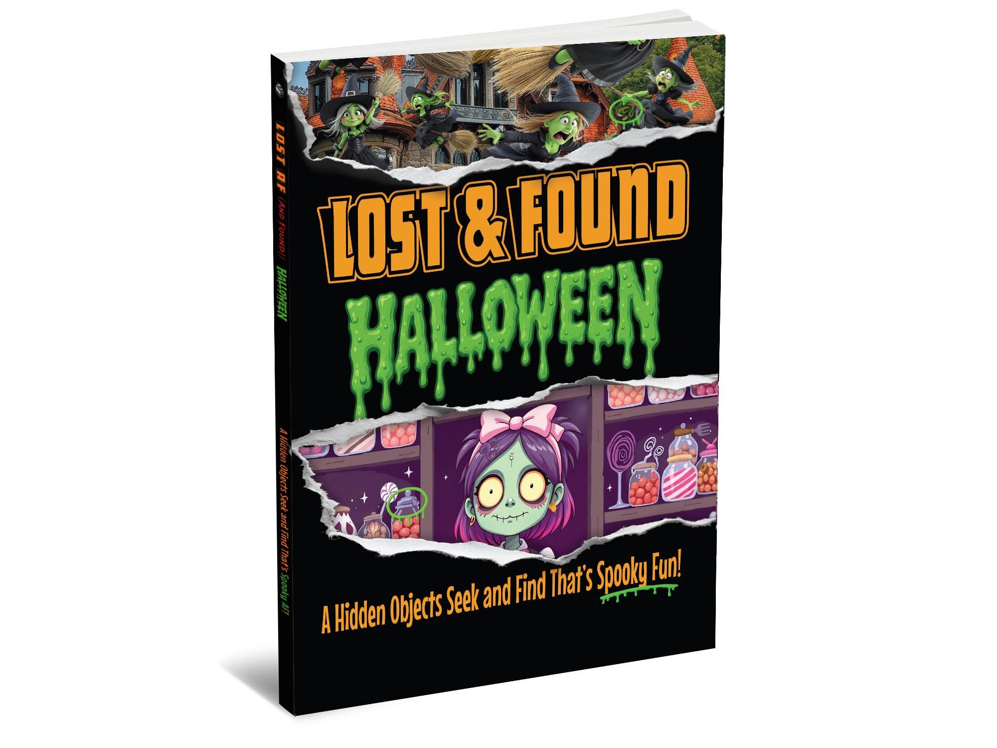 Hidden Object Puzzle Book for Adults: Halloween Edition Search and Find [Hardcover]