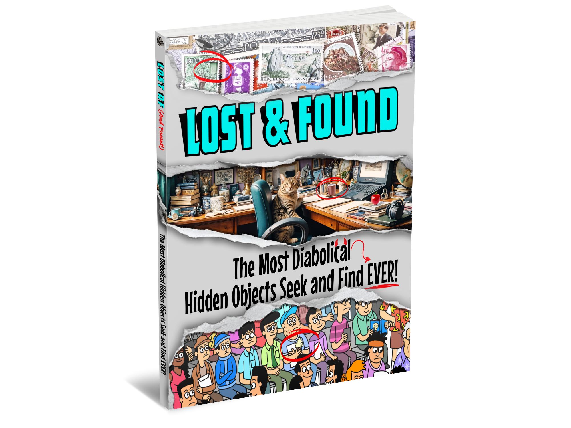 Hidden Object Puzzle Book for Adults: Lost AF Seek and Find