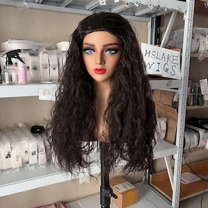 Wig Cosplay Wig Moana Cosplay Wigs Cartoon Wigs Long Dark Brown Curly Wigs Synthetic Wigs Film Character Roleplay wigs for Women
