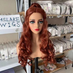 Wigs Cosplay Princess Wigs Belle Wigs Cosplay wigs Long Brown Wavy Curly Wigs Synthetic Wigs Roleplay wigs for Women