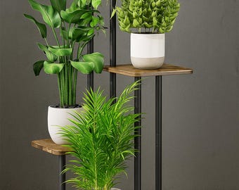 5-Tier Metal Plant Stand: Indoor Outdoor Corner Flower Shelf