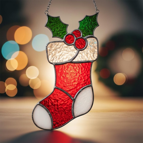 Christmas Scene Stained Glass Pattern: Template PDF, DIY Holiday Suncatcher, Santa & Snowman Window Panel.