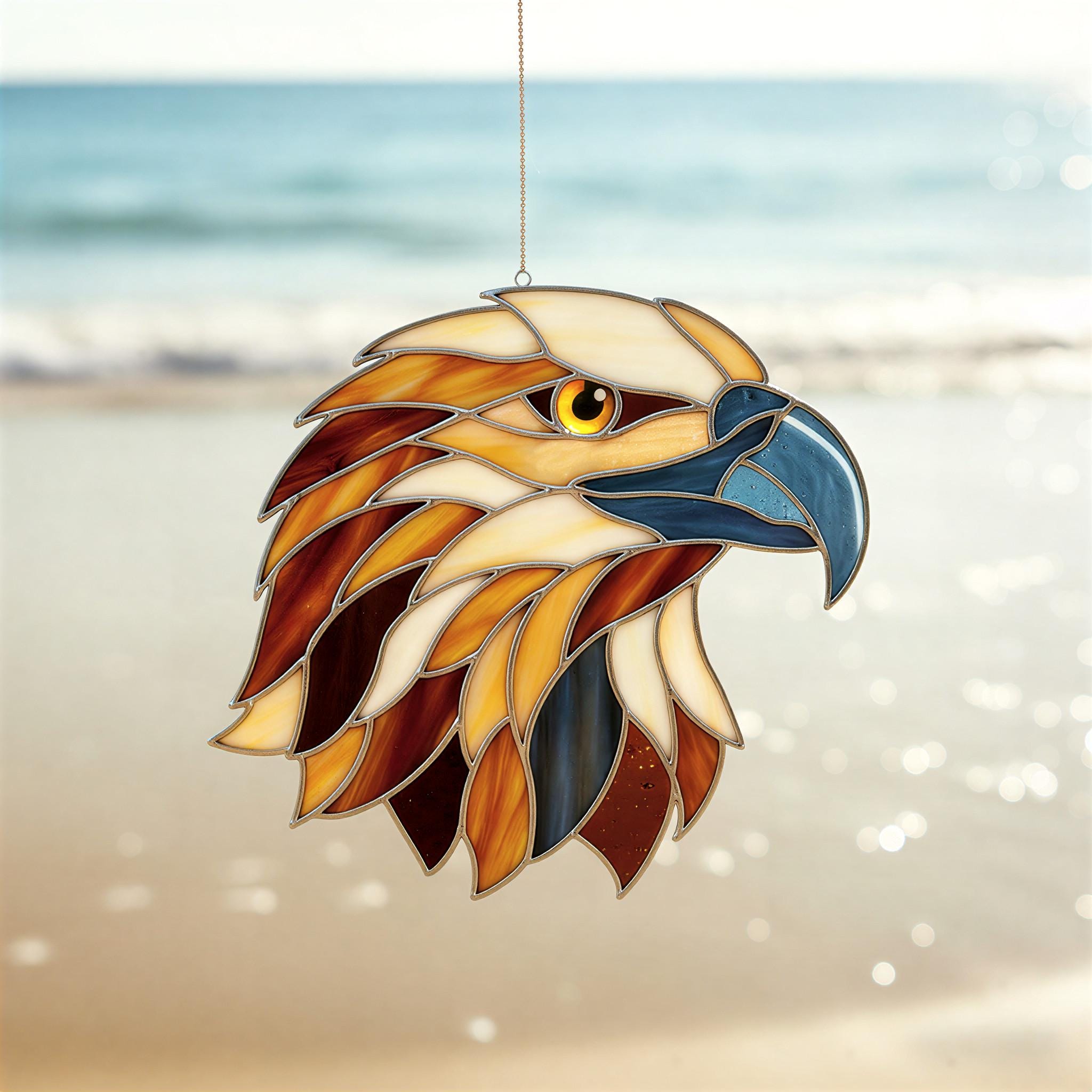 34 Stained Glass Crafts Kids Can Make 6 Eagle Stained Glass Pattern - Majestic Wings DIY Template -…