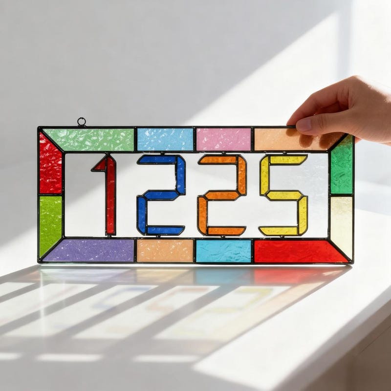 Stained Glass Numbers - Etsy