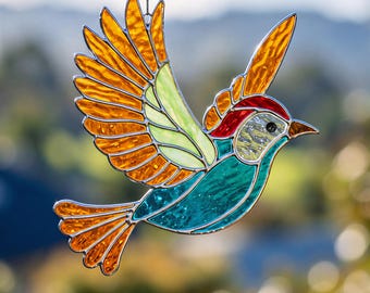 Bird Stained Glass Pattern | Unique Suncatcher Template Bundle | Printable DIY Window Art PDF