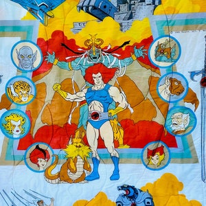 Vintage Thundercats Comforter 1980s Twin Size Quilt Features  Lion-O, Cheetara, Panthro – 80s TV Memorabilia
