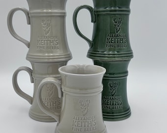 Vintage Alexander Keith's Fine Beer Ceramic Beer Mug or Stein - Choose One Beige or Green