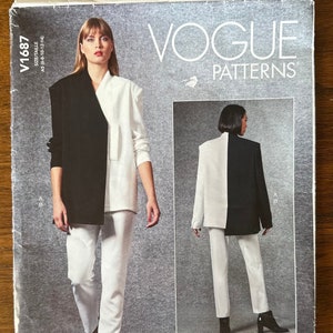 Vogue 1687 Guy Laroche Pattern – Jacket & Pants – UNCUT Sizes 6–14 – 2020 Designer Sewing – Out of Print Vogue Pattern
