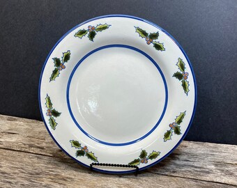 Louisville Stoneware Holly Dinner Plate 11 inch Large Plate Cookie Plate Serving