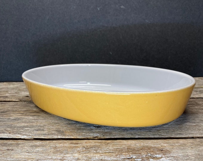 Emile Henry Yellow Oval Baker, Vintage 1980s Bakeware Made in France Etsy