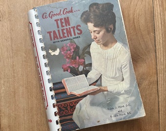 Libro de cocina vegetariana: Un buen cocinero, diez talentos, edición de 1968, dieta bíblica, alimentos naturales y recetas veganas.