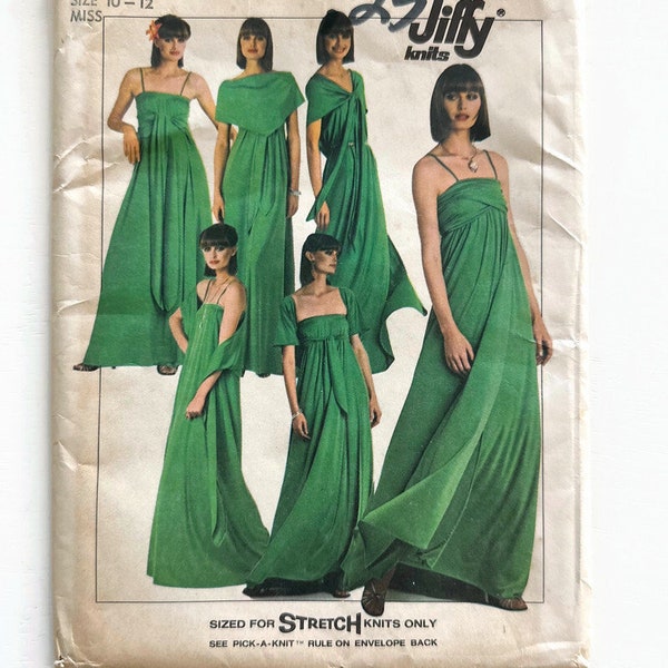 1970s Simplicity 8086 Misses Multi Wrap Dress Pattern Wear 15 Ways UNCUT Vintage Sewing Pattern Size Small 10 12 Bust 32 34