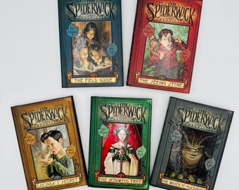 Spiderwick Chronicles Book Set 1–5 Hardcover Collection Tony DiTerlizzi Vintage Children’s Fantasy Series