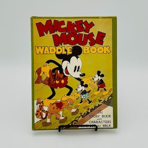 Vintage Mickey Mouse Waddle Book: 1992 Reprint, Unused Pop-Out Characters