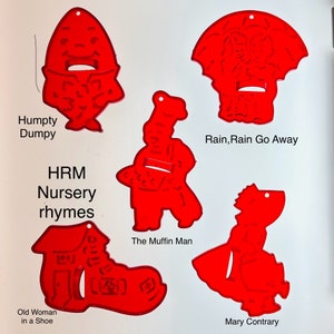 Vintage Cookie Cutters HRM Loma Vintage Clear Red Plastic Mid Century Christmas and Holiday Baking - Sold Separately