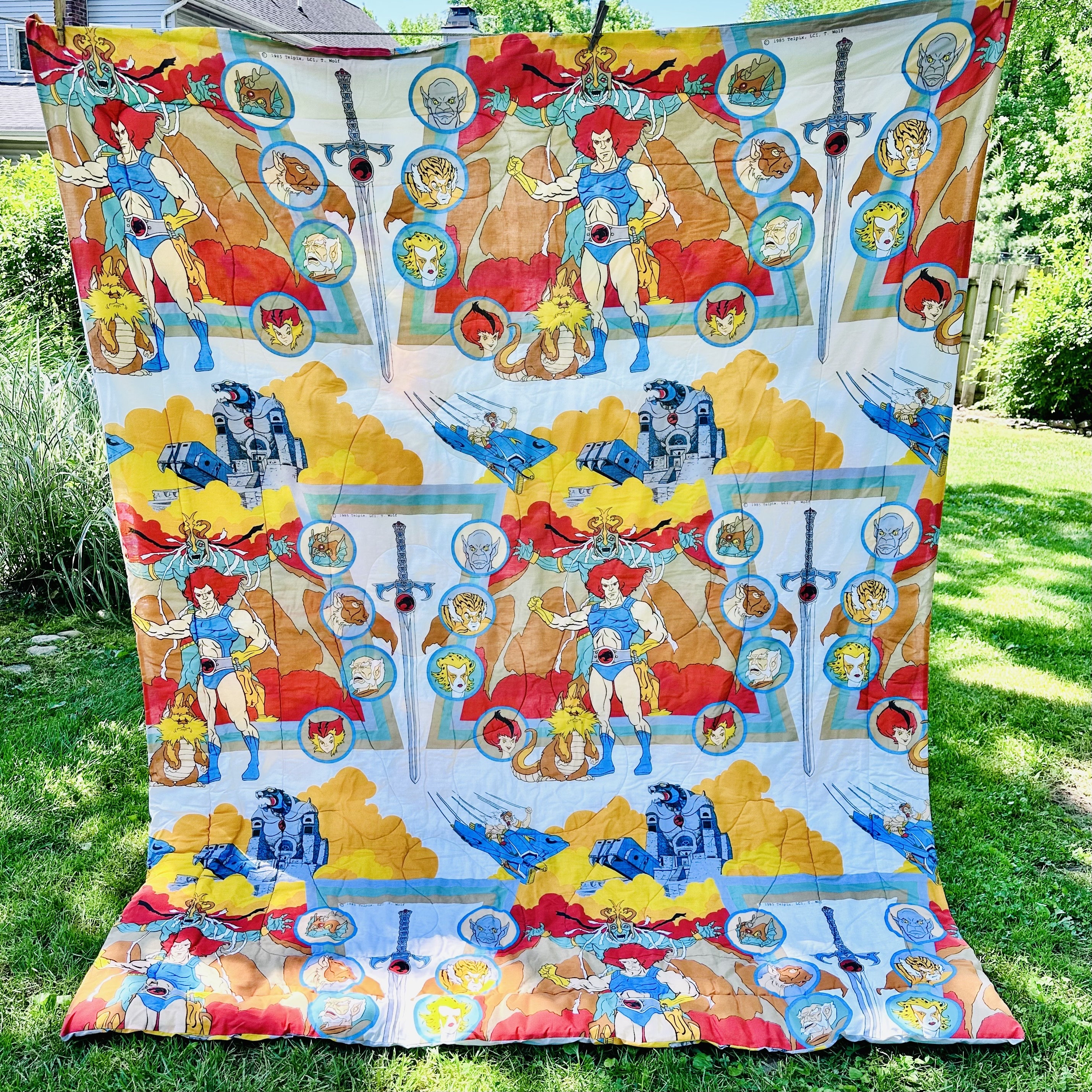 チャト様 オーダーページ 1985 Thundercats Twin Comforter Vintage Lion-o Cheetara Cartoon