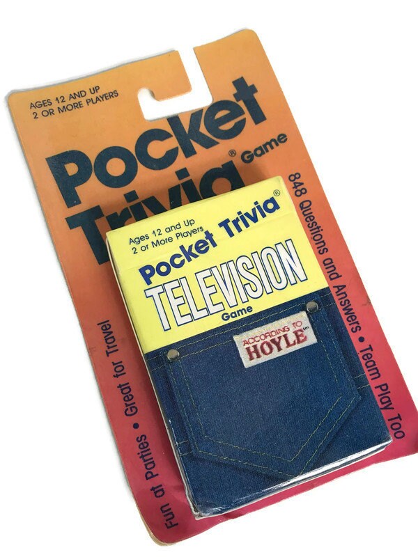 Pocket Trivia Television Card Game By Hoyle 1989 Etsy