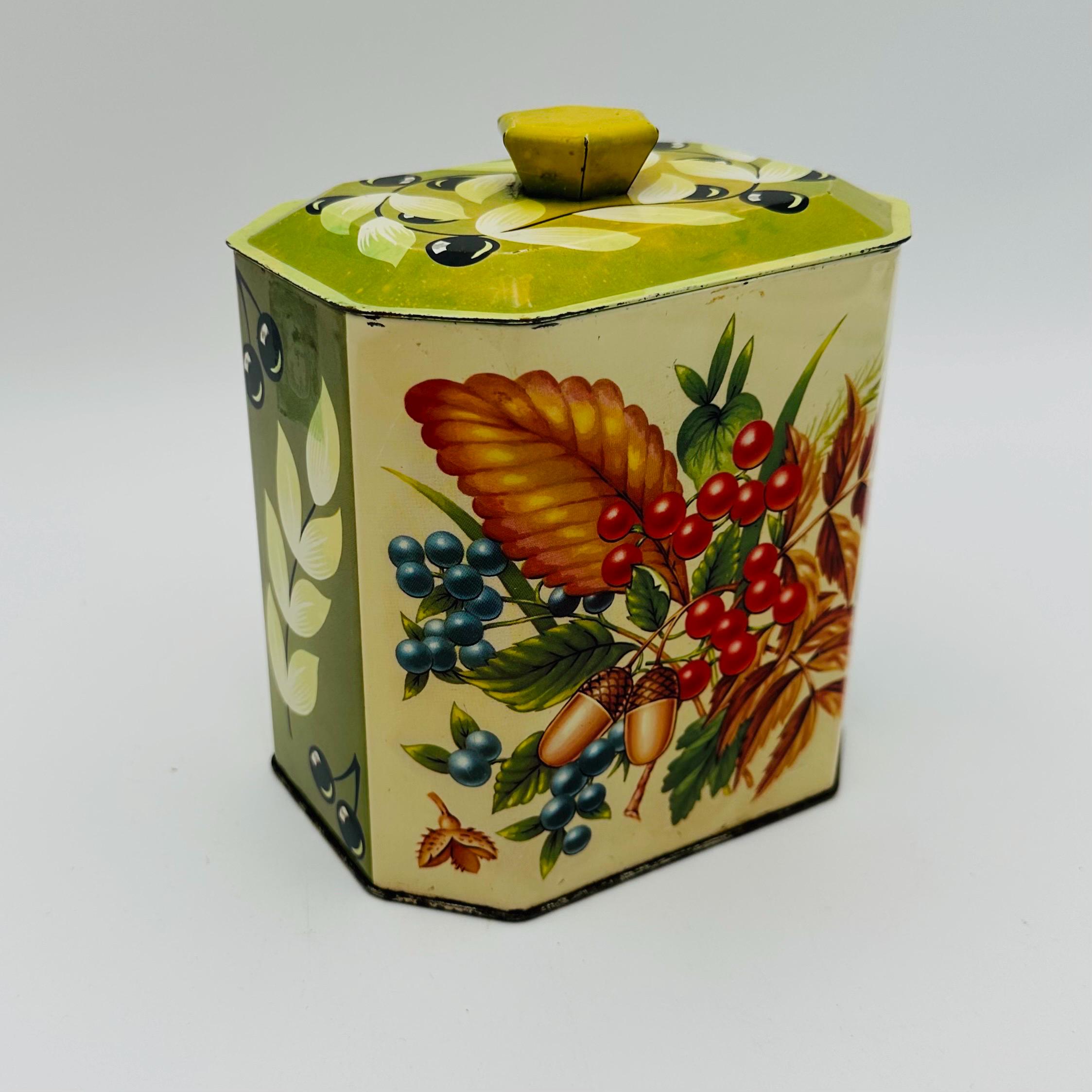 ヴィンテージ バラッツ パイドパイパー キャンディ缶（蓋付き） - 秋の