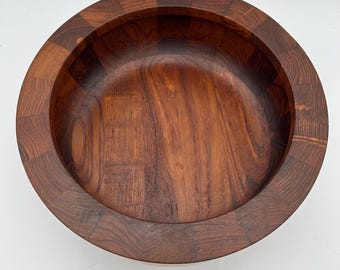 Dansk Teak Bowl Jens Quistgaard Danish Modern Staved Salad Bowl 1960s
