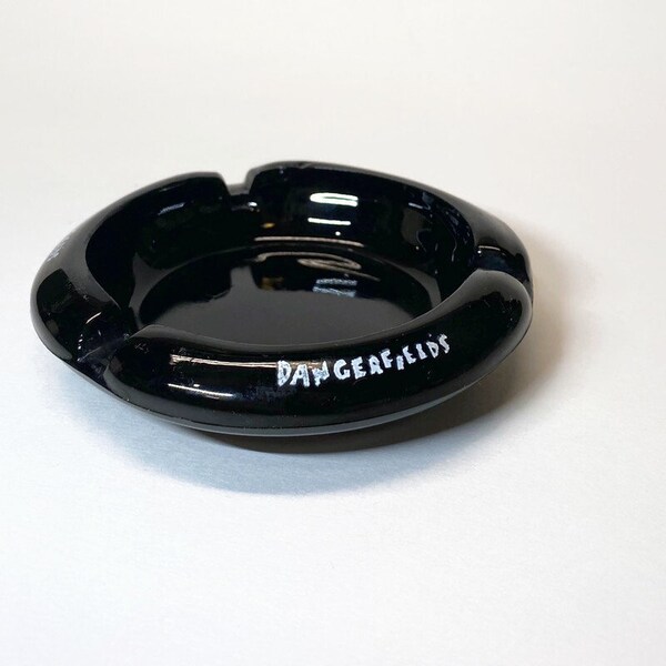 Dangerfield's NYC Ashtray Vintage Black Glass Ashtray from Rodney Dangerfield's Comedy Club in New York City NY