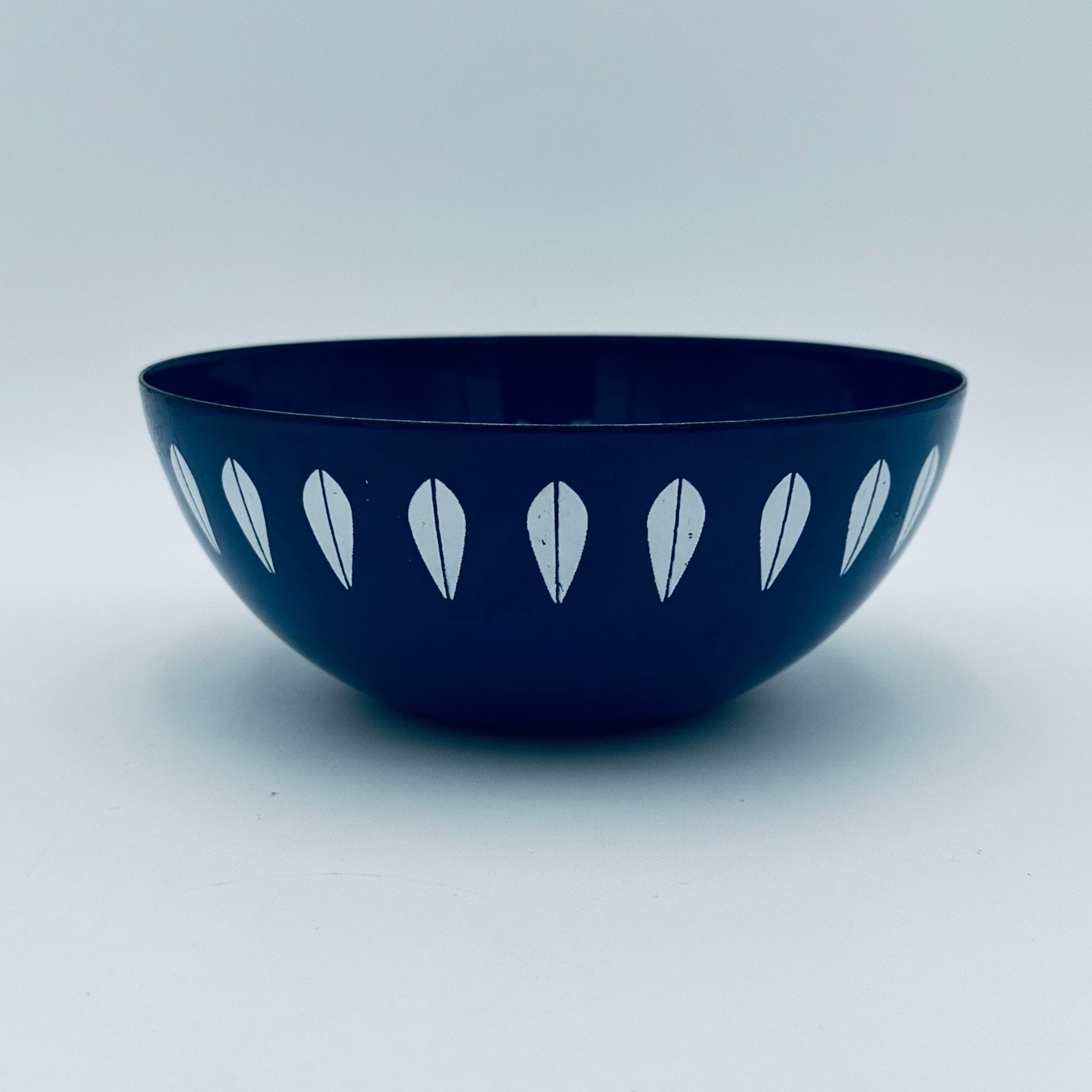 キャサリンホルム ロータス ボウル 7 インチ ロイヤル ブルー ホワイト