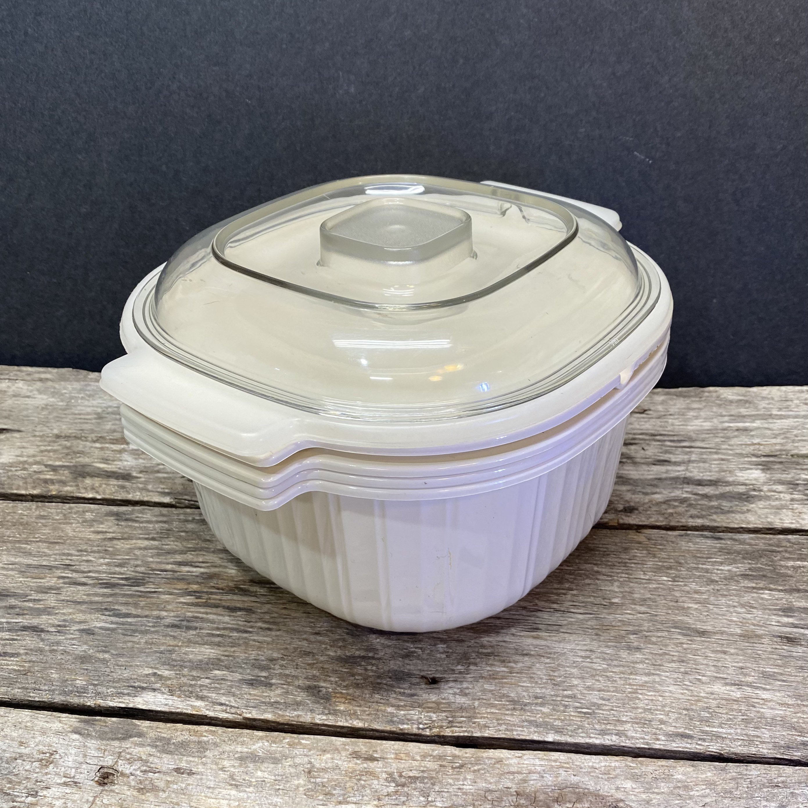 Rubbermaid Microwave Cookware, 6 Piece Includes: 3 Qt Casserole, Steamer, 1  Qt Casserole, Shallow Steamer, Plastic Cover and Clear Lid 